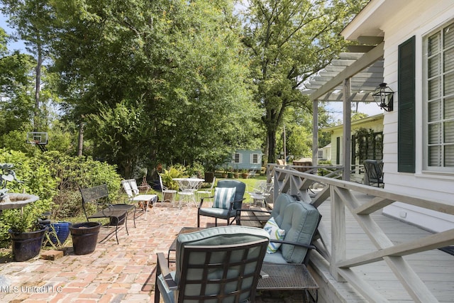1616 Poplar Blvd, Jackson, MS 39202 - view of patio with a pergola