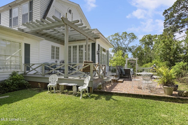 1616 Poplar Blvd, Jackson, MS 39202 - view of patio / terrace featuring a pergola and a deck