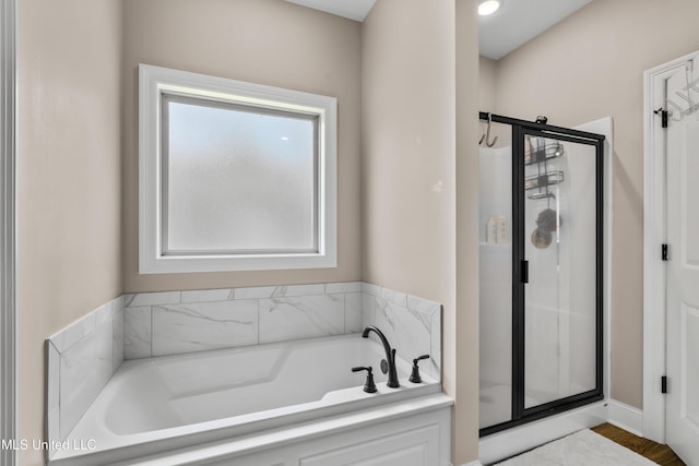 67 E Andover, Hattiesburg, MS 39402 - bathroom with a stall shower and a garden tub