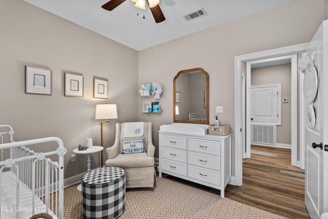 67 E Andover, Hattiesburg, MS 39402 - sitting room featuring a ceiling fan and wood finished floors