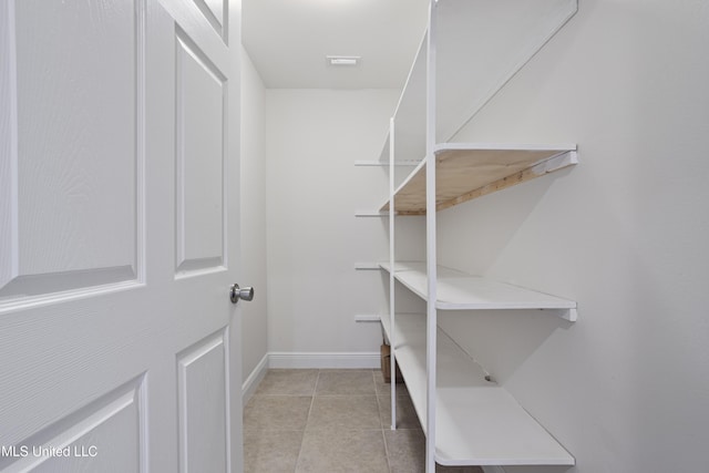 view of storage area
