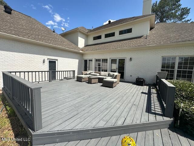 117 Peninsula Dr, Brandon, MS 39047 - deck with an outdoor living space