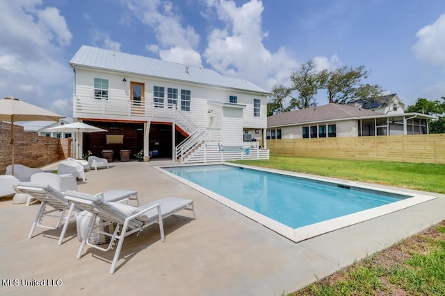 405 Mason Ave, Long Beach, MS 39560 - view of pool featuring stairway and a patio