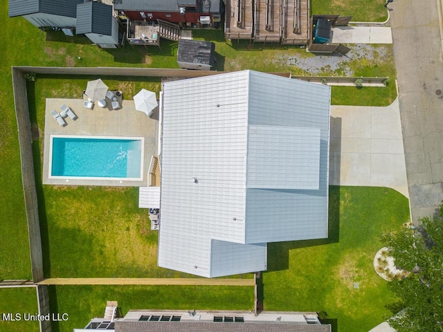 405 Mason Ave, Long Beach, MS 39560 - drone / aerial view of a pool