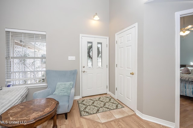 entrance foyer featuring light hardwood / wood-style flooring