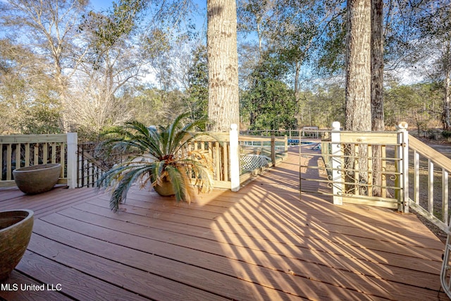 view of wooden terrace