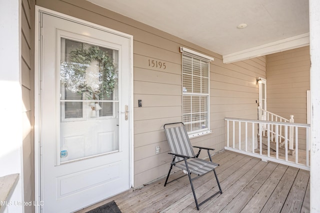 property entrance with a porch