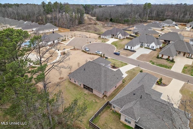 drone / aerial view featuring a residential view