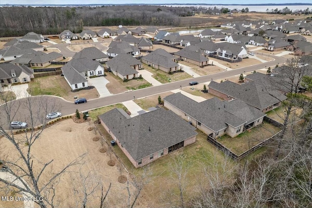 bird's eye view with a residential view