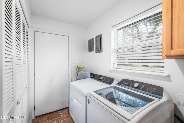 laundry room featuring cabinets and separate washer and dryer