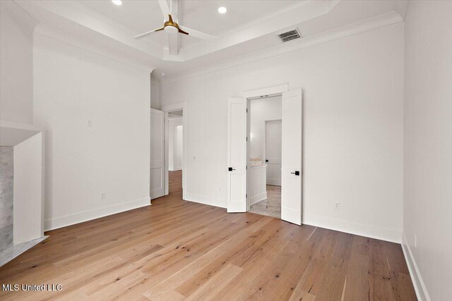 462 Whittington Cir, Madison, MS 39110 - unfurnished bedroom with baseboards, recessed lighting, light wood-style flooring, and visible vents