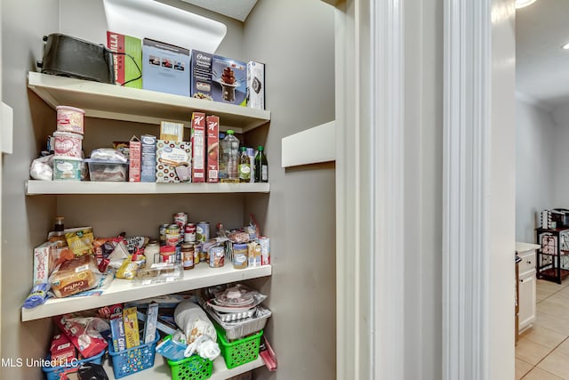 view of pantry