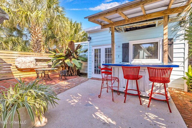 253 Sycamore St, Bay Saint Louis, MS 39520 - view of patio / terrace featuring outdoor dry bar