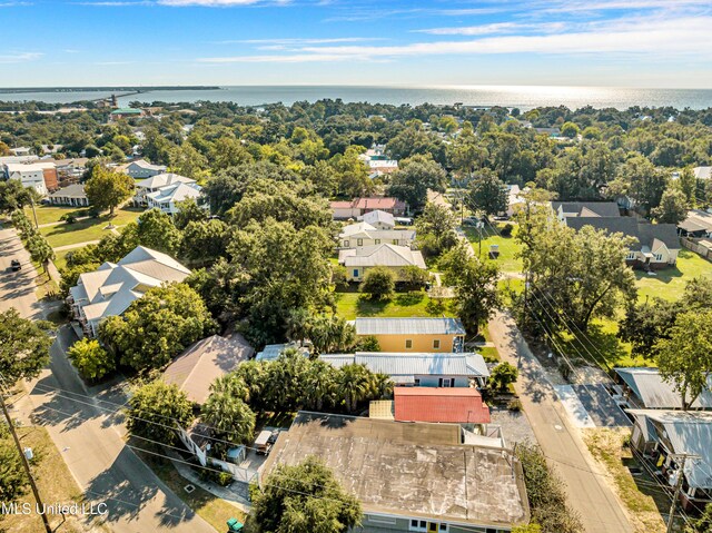 253 Sycamore St, Bay Saint Louis, MS 39520 - bird's eye view featuring a water view and a residential view