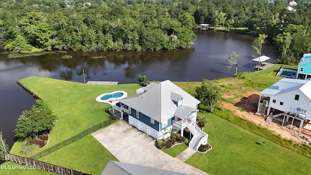 12441 Old Cypress Creek Cv, Diberville, MS 39540 - drone / aerial view of a large body of water