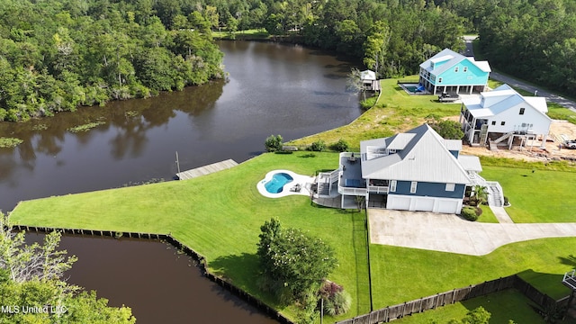 12441 Old Cypress Creek Cv, Diberville, MS 39540 - view of subject property with a large body of water and a pool