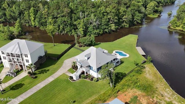 12441 Old Cypress Creek Cv, Diberville, MS 39540 - aerial view of property and surrounding area with a large body of water