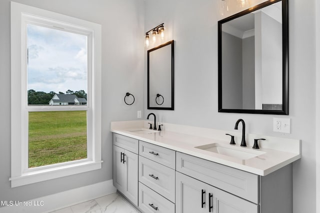 bathroom with vanity