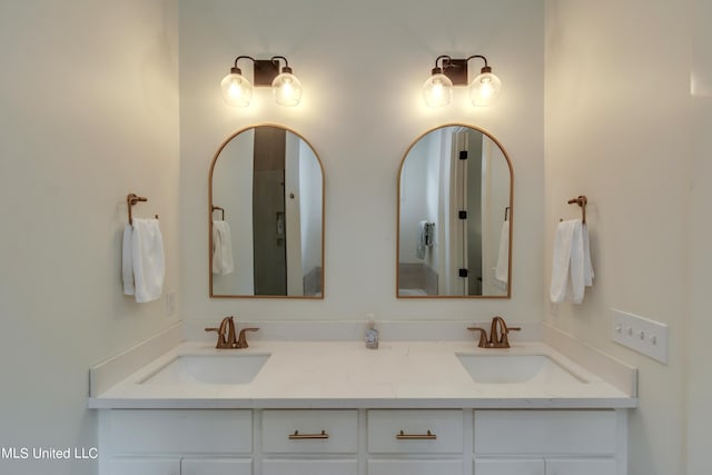 bathroom with vanity