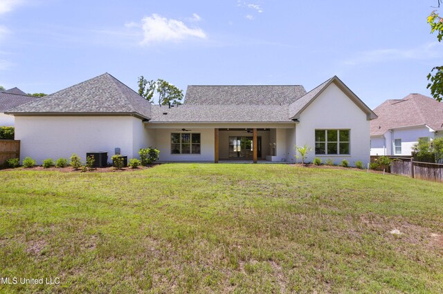 308 Lois Ct, Madison, MS 39110 - rear view of property featuring ceiling fan and central AC