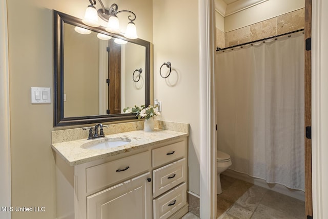 430 Johnstone Dr, Madison, MS 39110 - bathroom with vanity, toilet, and shower / bath combo