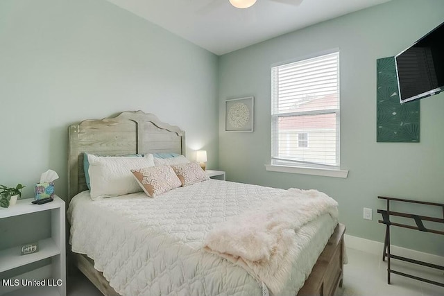 bedroom with baseboards