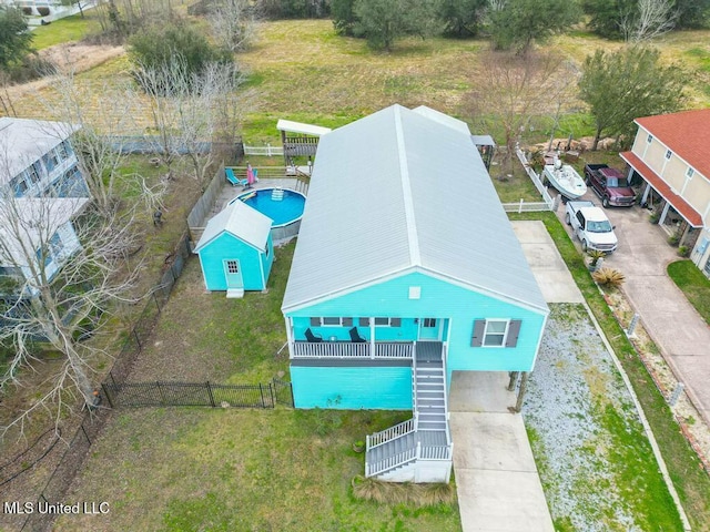 birds eye view of property