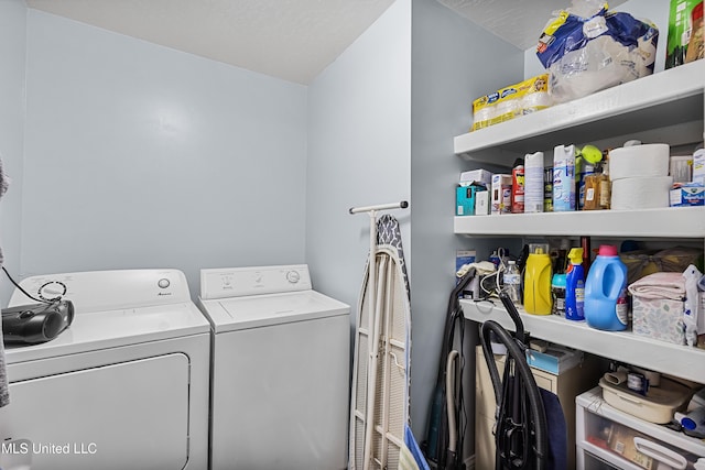 laundry area featuring independent washer and dryer