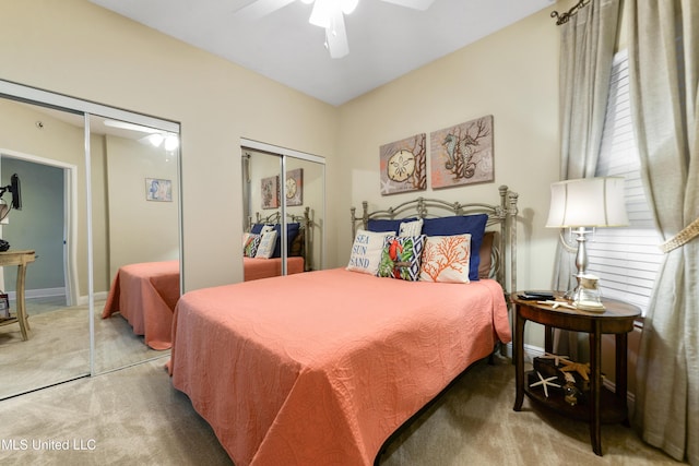 2668 Beach Blvd Unit 304, Biloxi, MS 39531 - carpeted bedroom featuring a ceiling fan
