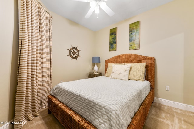 2668 Beach Blvd Unit 304, Biloxi, MS 39531 - carpeted bedroom featuring baseboards and a ceiling fan