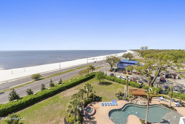 2668 Beach Blvd Unit 304, Biloxi, MS 39531 - bird's eye view of a nearby body of water and a pool area