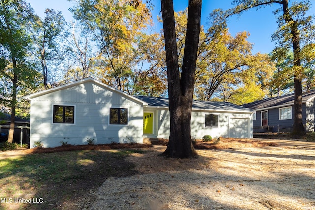 view of single story home