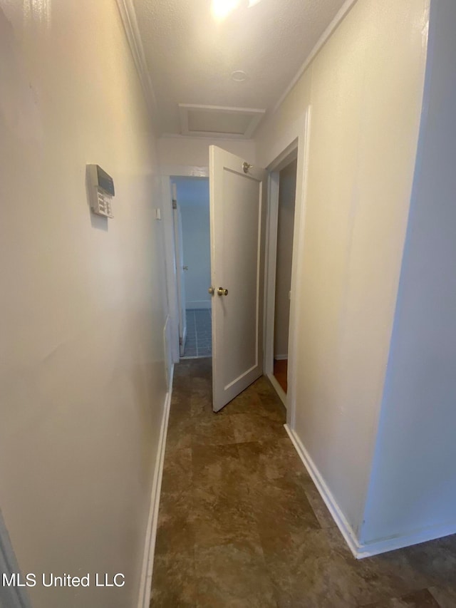 corridor with ornamental molding