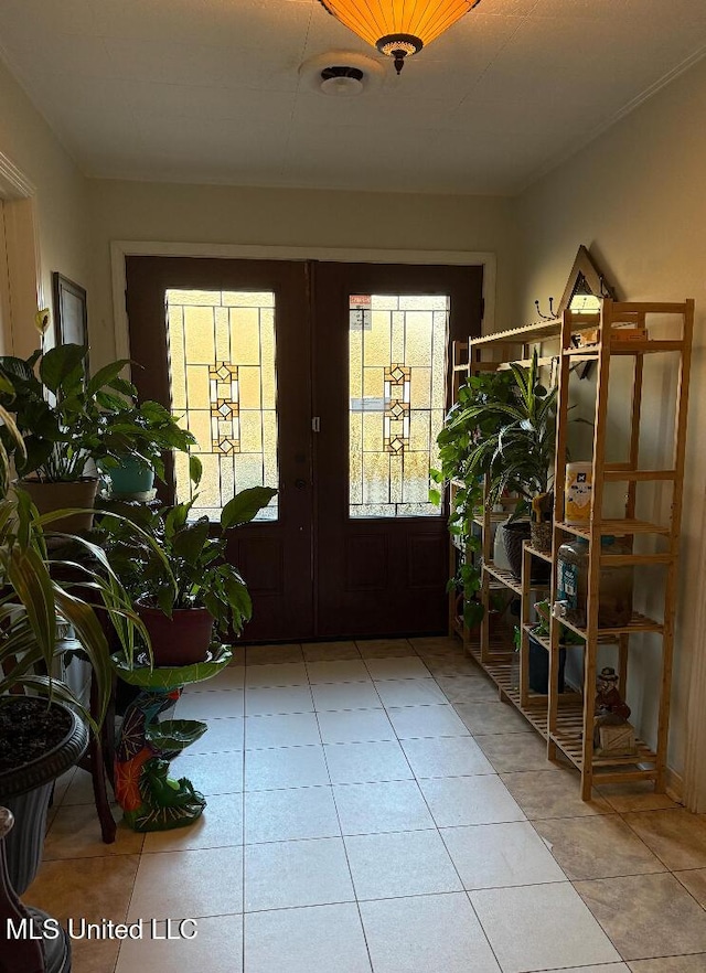 1173 NW Ave, Durant, MS 39063 - doorway to outside with plenty of natural light, tile patterned flooring, and french doors