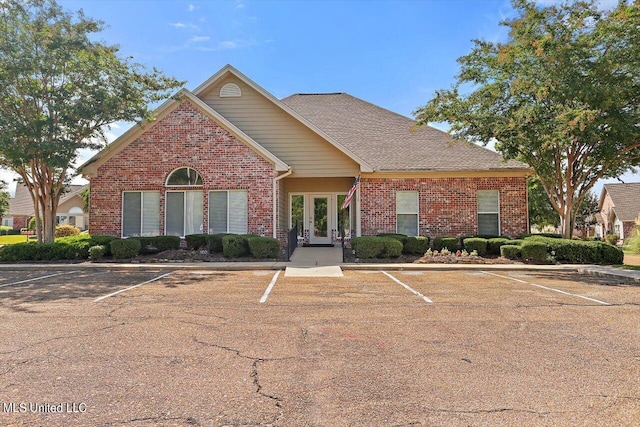 view of front of property featuring french doors