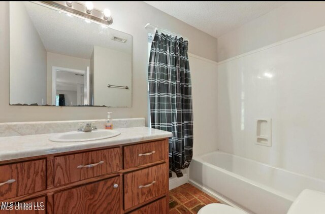 4127 Ceolia Taylor Rd, Moss Point, MS 39562 - bathroom featuring toilet, vanity, and shower / bath combination with curtain