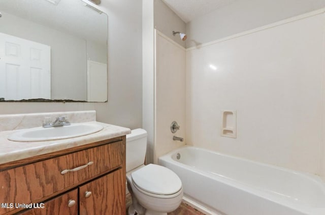 4127 Ceolia Taylor Rd, Moss Point, MS 39562 - bathroom with toilet, vanity, and shower / tub combination