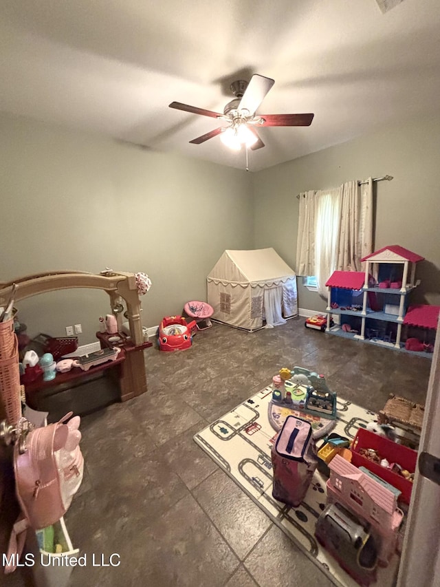 706 Anchor Lake Rd, Carriere, MS 39426 - recreation room with ceiling fan