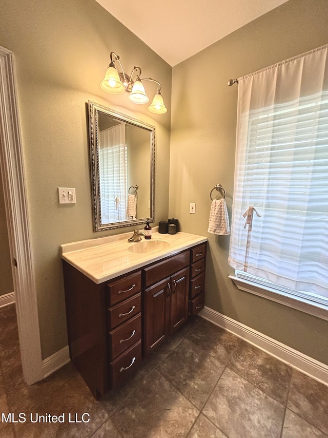 706 Anchor Lake Rd, Carriere, MS 39426 - bathroom with vanity and tile patterned flooring