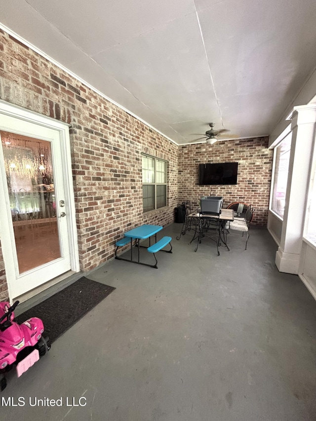 706 Anchor Lake Rd, Carriere, MS 39426 - view of patio with outdoor dining area and ceiling fan