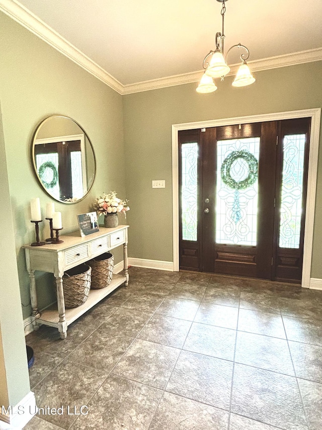 706 Anchor Lake Rd, Carriere, MS 39426 - tiled entryway with ornamental molding