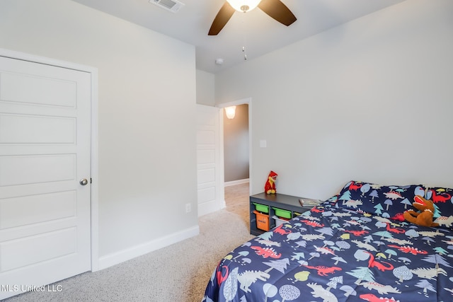 15581 Ollie Ln, Biloxi, MS 39532 - bedroom with carpet floors, baseboards, and a ceiling fan