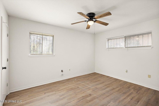 1399 Dorgan St, Jackson, MS 39204 - spare room with ceiling fan and light hardwood / wood-style floors