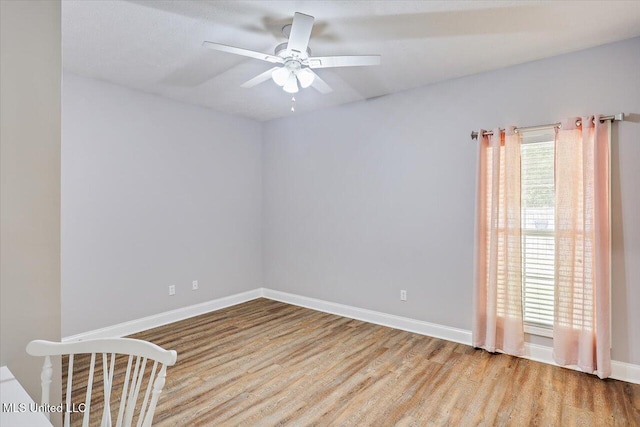115 Victoria Pl, Brandon, MS 39042 - empty room featuring wood finished floors, baseboards, and a ceiling fan