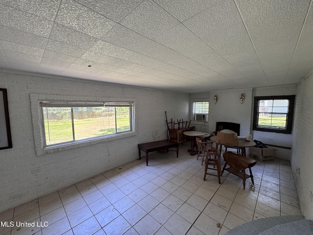 206 C St, Brandon, MS 39042 - dining room with light tile patterned floors and cooling unit