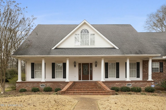 view of front of house with a porch