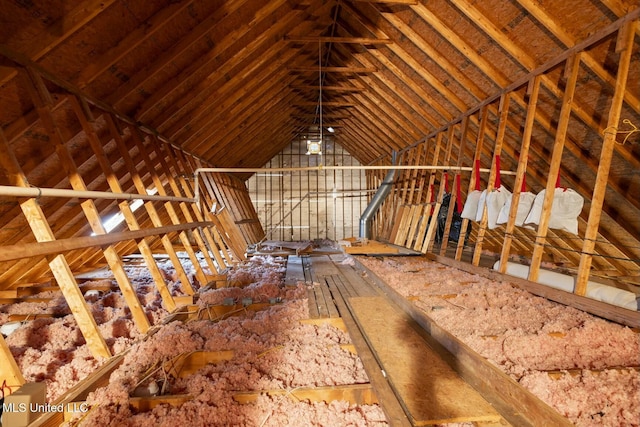 view of attic