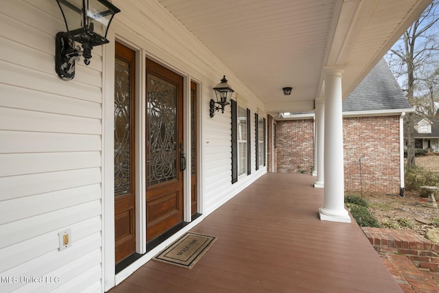 view of patio with covered porch