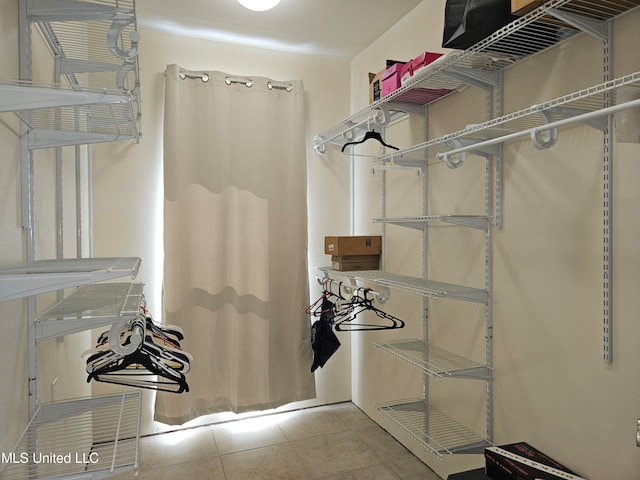 view of walk in closet