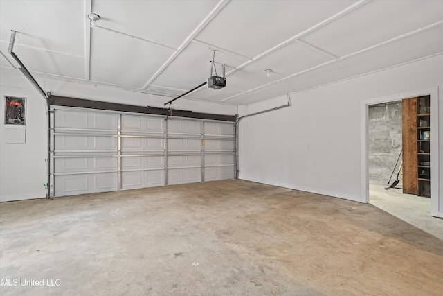 garage featuring a garage door opener